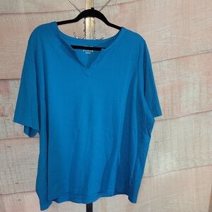 Lands End Blue Short Sleeve Top